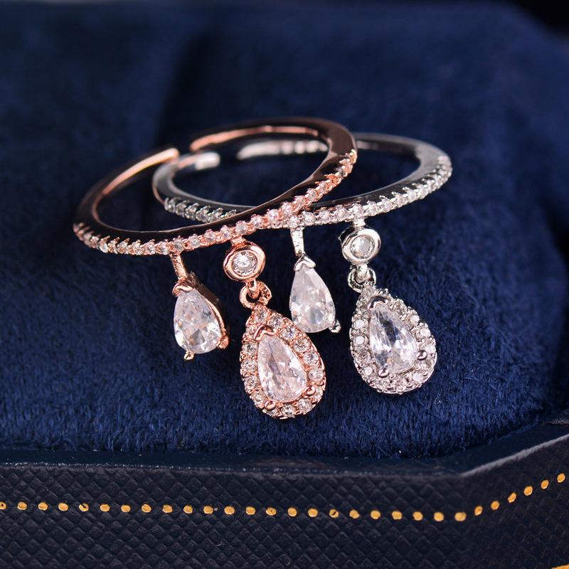 Huitan Creative Charms Opening Rings for Women Newly Designed Female Finger Accessories Fancy Birthday Gift Statement Jewelry