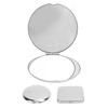 Pocket Mirror Portable Stainless Steel Compact Mirror Metal Handheld Drop Resistant Double Sided Mir