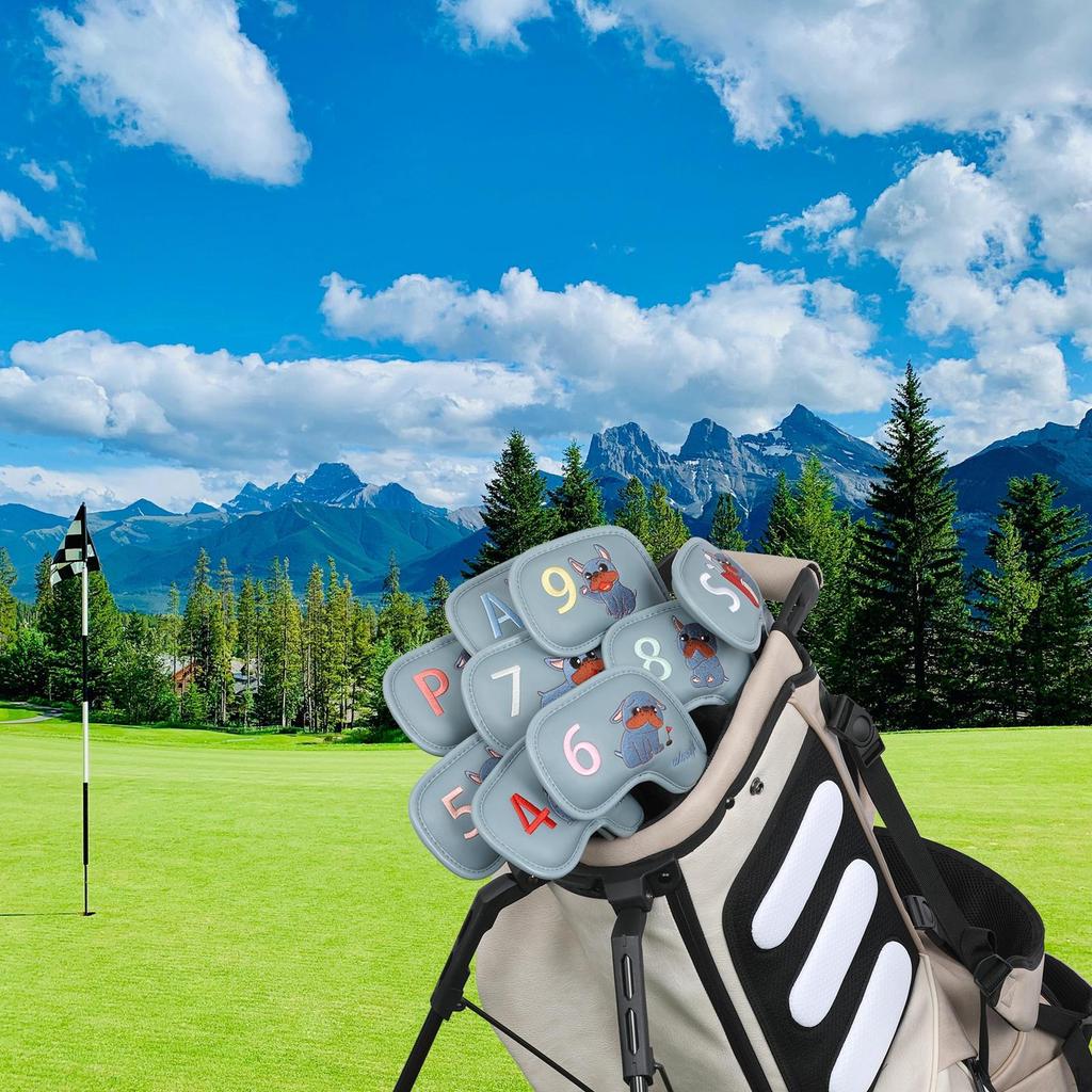 Sada 9 potahů na hlavy golfových želez pro ochranu