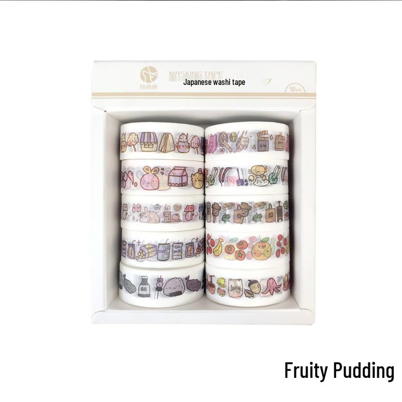 Set di Washi Tape Floreali - 12 Rotoli per Diari Fai-da-te e Decorazione