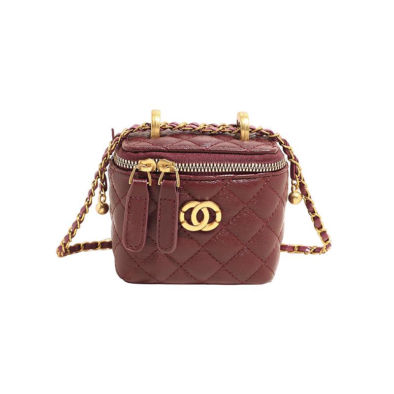 High-End Women's Diamond Pattern Crossbody Bag - Autumn/Winter Edition