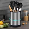1PC rotatable stainless steel silica gel storage barrel kitchen storage rack spatula spoon tableware kitchenware storage