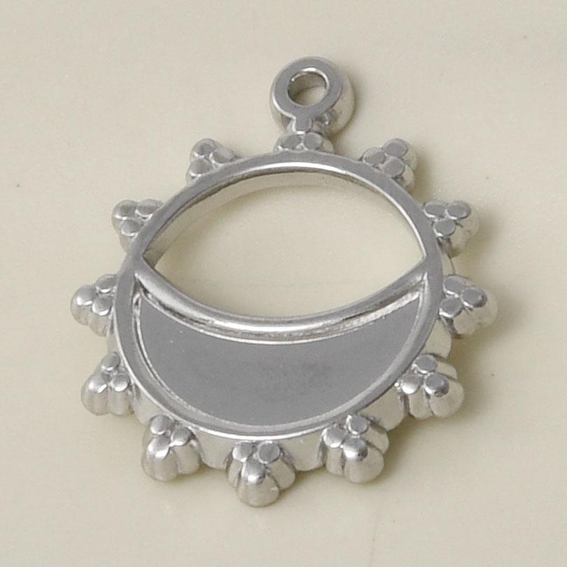 5pcs/Lot Silver Color Le Soleil Pendentif Stainless Steel Charm Pendants For Jewelry Making Supplies Metal Sun Charms Decoration