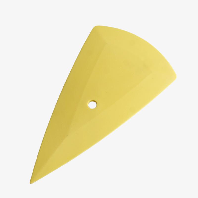 Yellow Round-Head Squeegee and Triangle Scraper Tool for Car Film Application