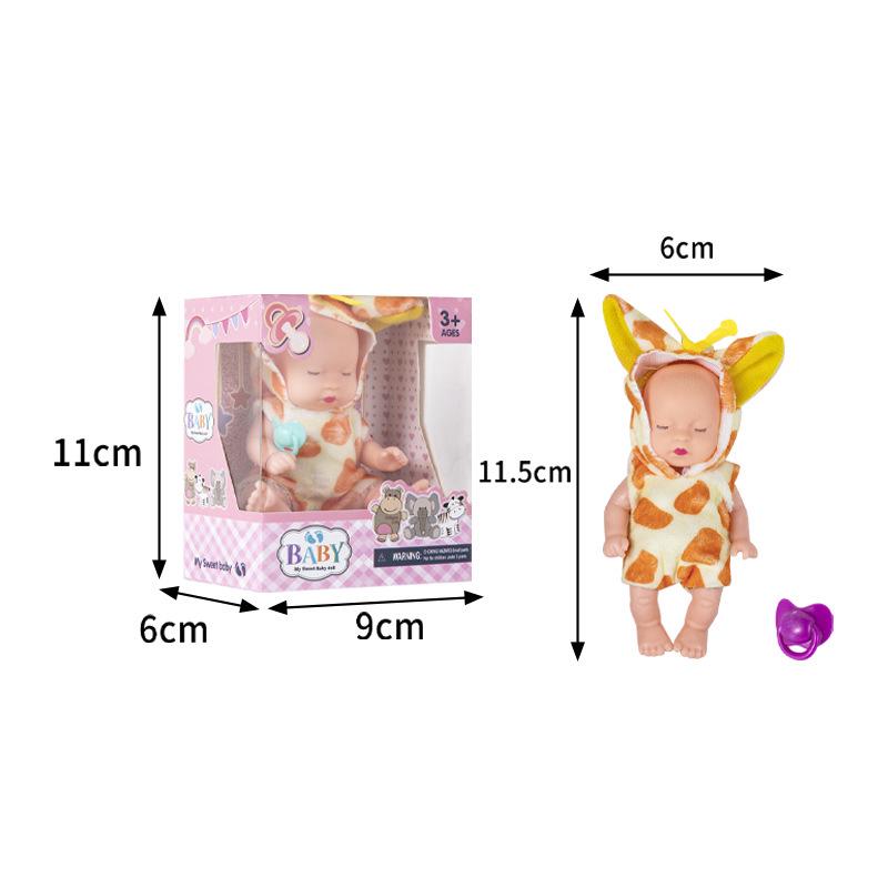 

5-дюймовая кукла для сна с одеждой - Кукла Реборн для детского игрового домика, подарок на день рождения для мальчика/девочки No IC Sound