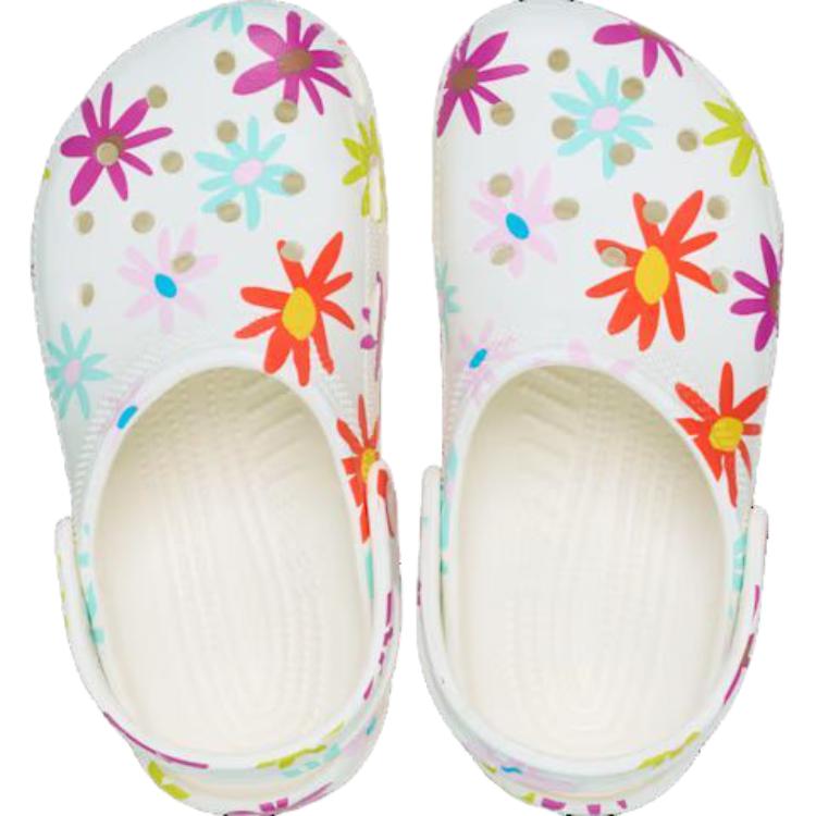 Crocs Classic Clog Versatile and Comfortable Children's Hole Shoes Kids Clogs White