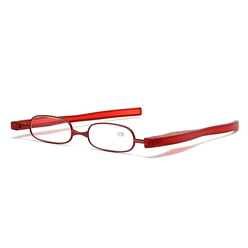 

Ultra-Light Portable Folding Reading Glasses for Middle-Aged And Elderly Presbyopia Glasses 360-Degree Rotation Reading Glasses 1.0 красный
