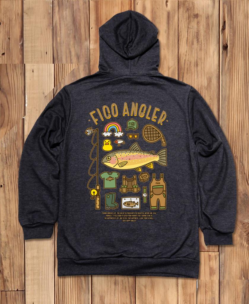Fico-Hoody-259 Бренд Extreme Fishing Pico Angler Худи с принтом коричневой форели