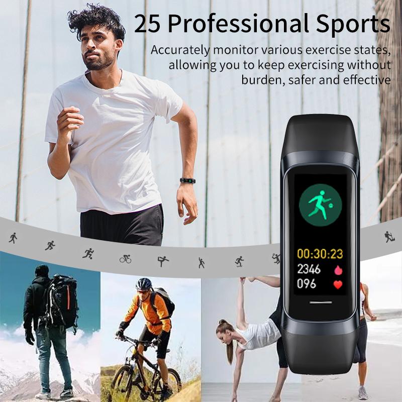 Smartwatch Smartband Donna Uomo Monitor Frequenza Cardiaca Pressione Sanguigna Connetti Braccialetto Smartwatch Tracker Fitness Sportivo