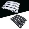 Black Carbon Fiber Car Handle Or ABS Chrome Door Handles Cover for Peugeot 208 MK1 2012~2018 Car Accessories Styling GTI Active