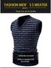 Men's V-Neck Trendy Knit Sweater Vest - Autumn/Winter European & American Style Pullover
