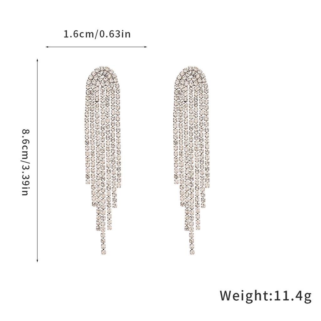 Silver Needle French Fresh Exaggerated Diamond Earrings Light Luxury High-end Stud Earrings Temperament Earrings Design Sense Niche