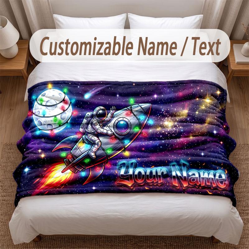 Motorcycle Biker Theme Soft Blanket Personalized Custom Name Text Print Warm Blanket Home Sofa Bedroom Decor