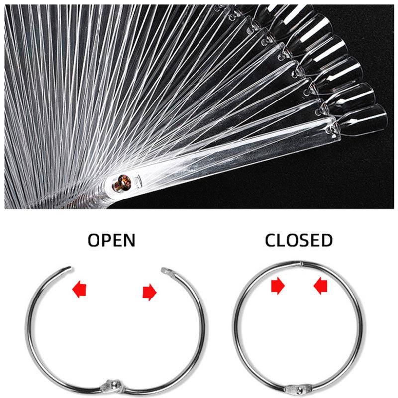 50-Color Fan-Shaped Nail Polish Display and Practice Chart