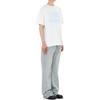 We11Done Letter Print Logo Embroidered Ribbed High Street Crew Neck Drop Shoulder Short Sleeve T-Shirt Men T-Shirts White WD-TT2-24-760-U-WH
