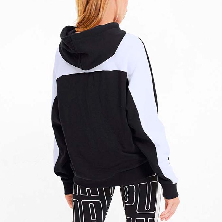 Puma Color Block Casual Hoodie Women Tops Black 597447-01