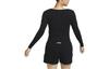 Nike Solid Color Round Neck Casual Crop Tight Long Sleeve T-Shirt FN1912-010