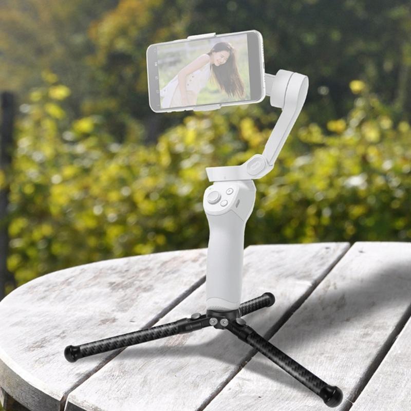 Lightweight Carbon Fiber Mini Tripod For Mobile Camera DSLR 1/4 Inch Screw Stable Base Phone Stand Mount