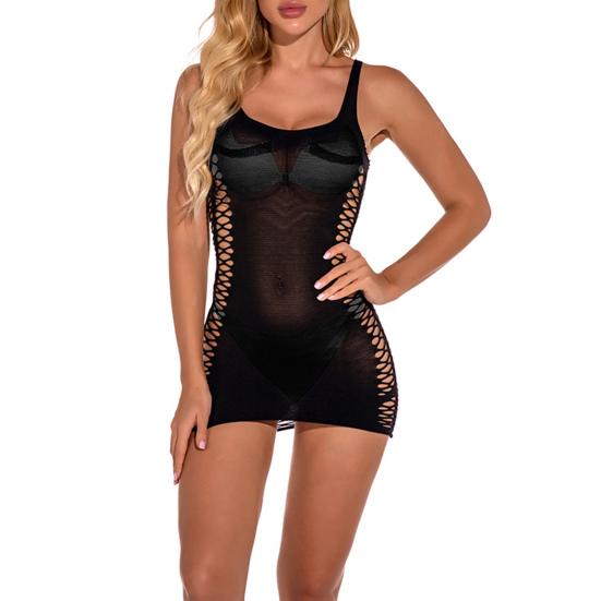 Underwear Dress Hollow Out Butt Lift Summer Pure Color Hip Wrap Night Dress for Bedroom