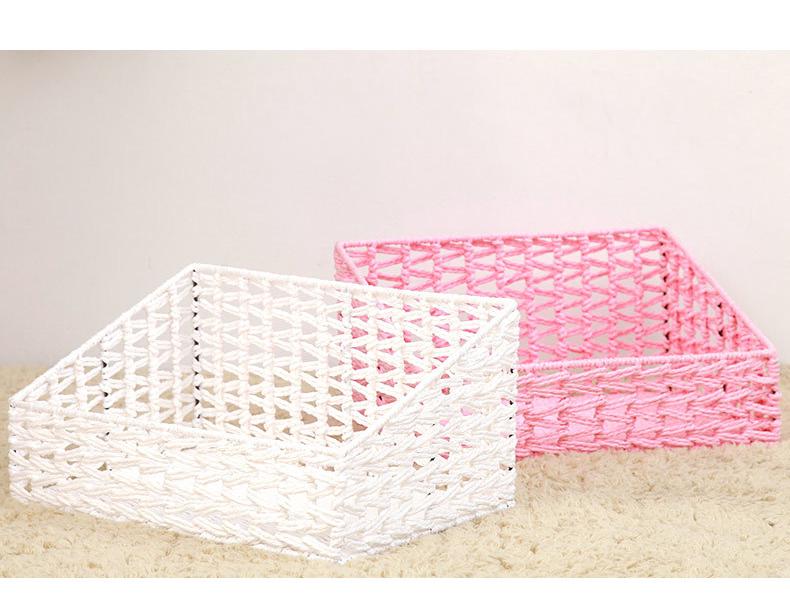 Plastic Storage Basket and Desktop Organizer for Cosmetics, Office Supplies, and Documents
