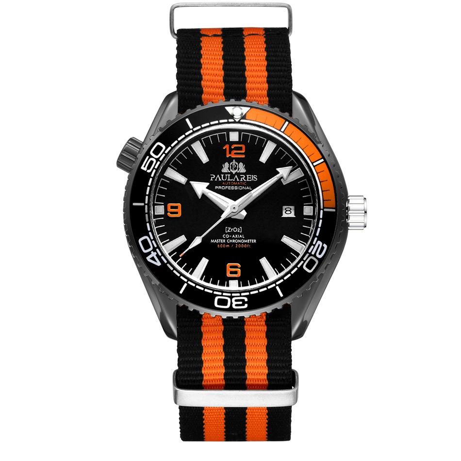 Paulareis Fully Automatic Mechanical Luminous Classic Canvas Strap Men's Watch