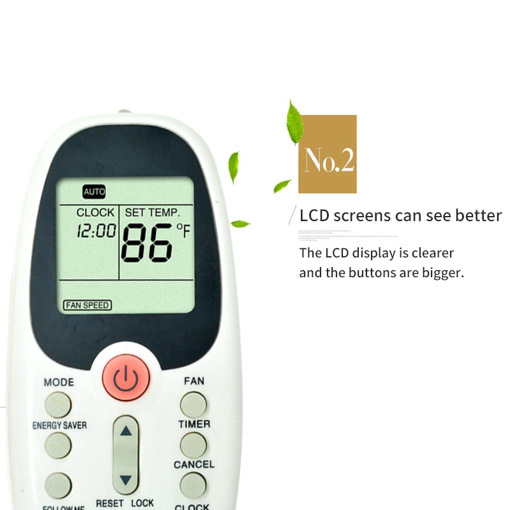 Malý ovladač klimatizace s obrazovkou, citlivý ovladač pro domácí kancelář, náhradní sada pro R06 BG RO6 BGCE