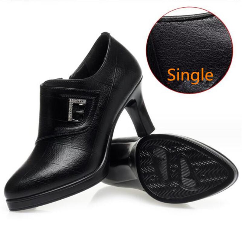 Fashion 7.5cm 9cm Heel Deep Mouth Women's Platform Pumps Women Shoes 2024 Fall Winter High Heels Shoes Ladies Office Party Shoes