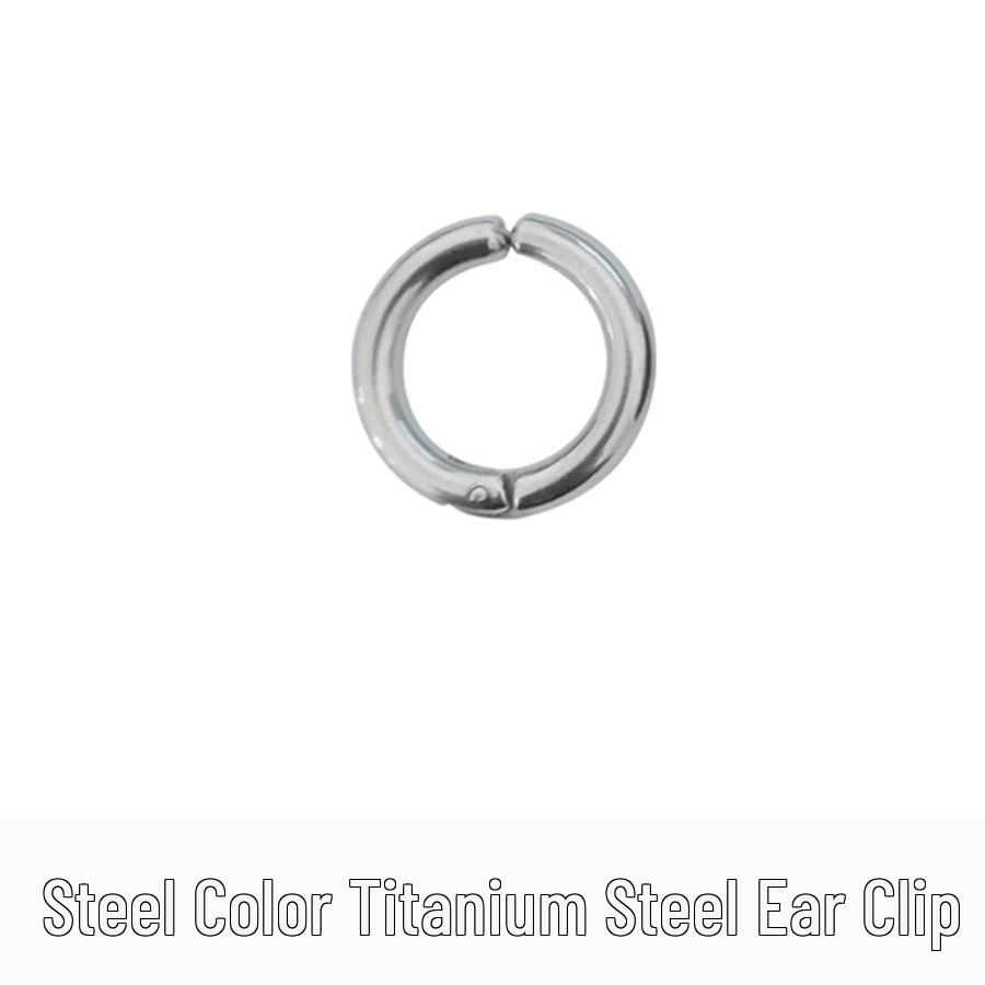 

Titanium Steel Men s Minimalist Circle Ear Clip Earrings