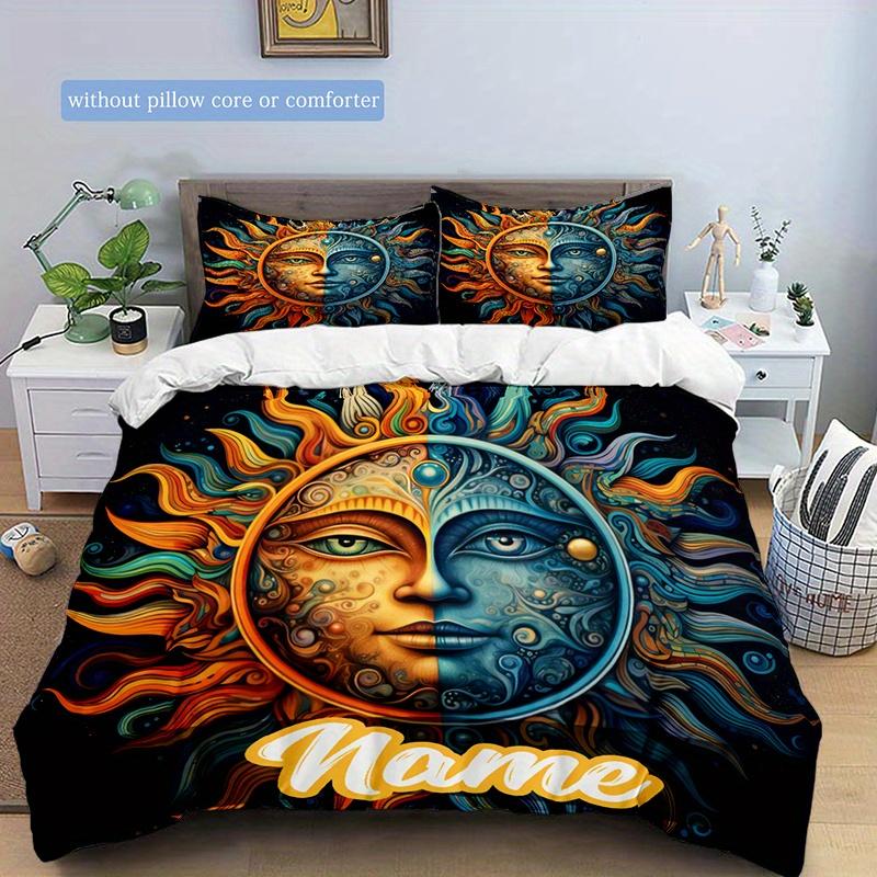 Sunflower Duvet Cover Soft Bedding Set For Bedroomdorm Personalized Name Threepiece Set 1 Duvet Cover And 2 Pillowcases Perfect Gift For All Seasons