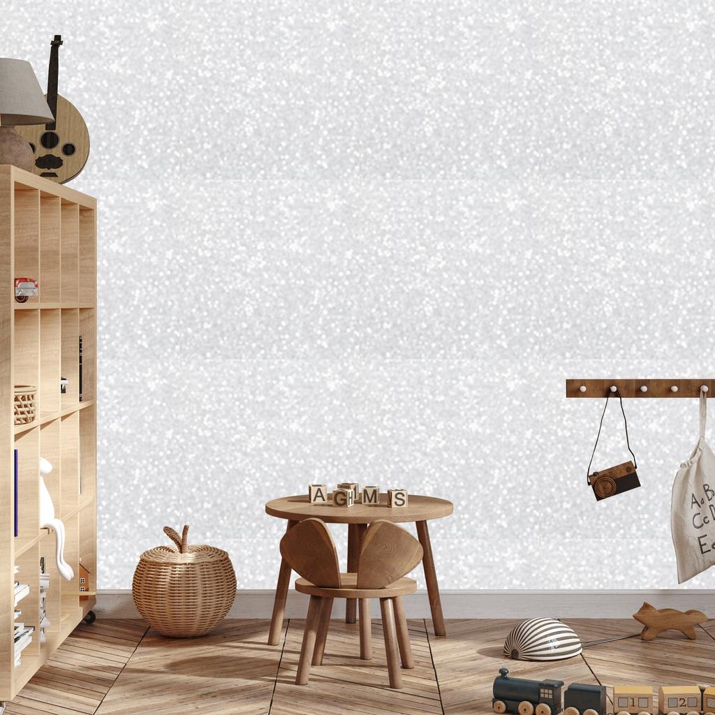 Light gray and white glitter wallpaper for living room and bedroom 50x1000