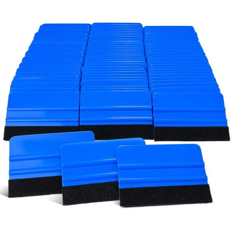 20/100 pezzi Spatola - Spatola Flessibile in Plastica con Feltro in Tessuto per Installazione Decalcomanie Grafiche in Vinile Strumento Raschietto per Car Wrapping