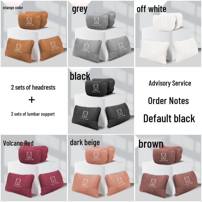 Avatar 11 Car Headrest & Lumbar Support Pillow Set for Interior Comfort