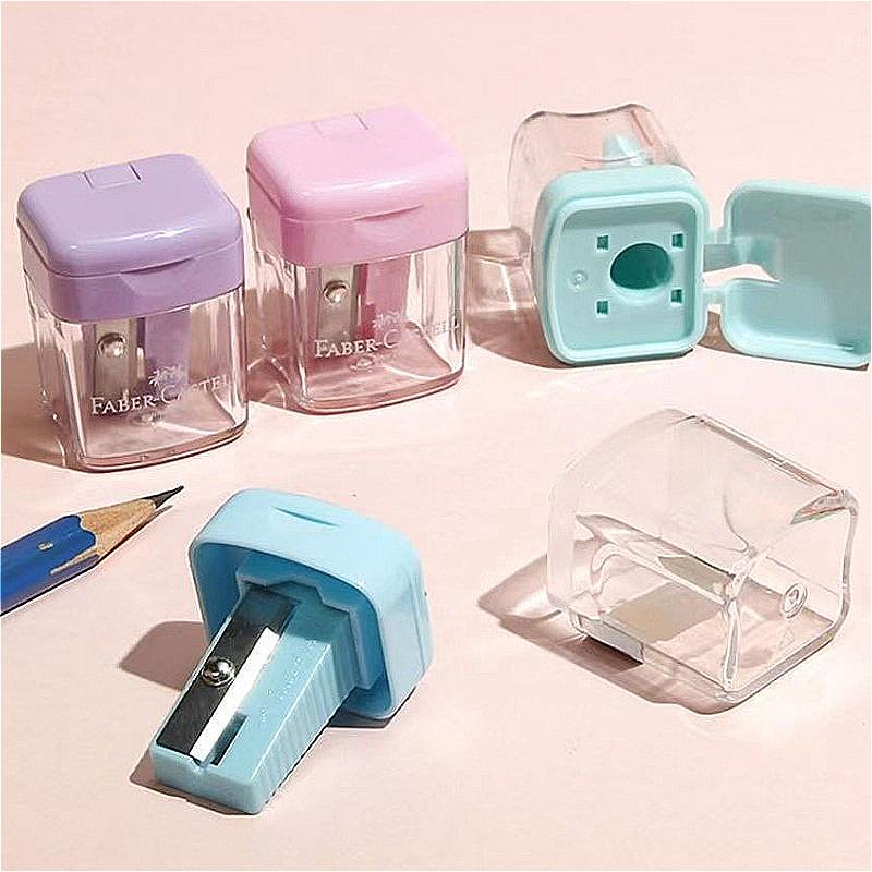FABER-CASTELL Macron Color Single-Hole Pencil Sharpener Compact Portable Sharpener for Art Students Pencil Sharpening Tool