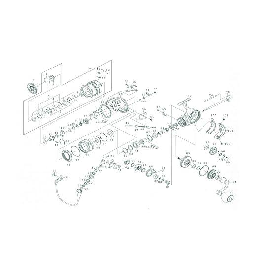 DAIWA Genuine Part 21 CERTATE SW 5000-XH Spool (2-12) Part Number: 9 Part Code: 128E66
