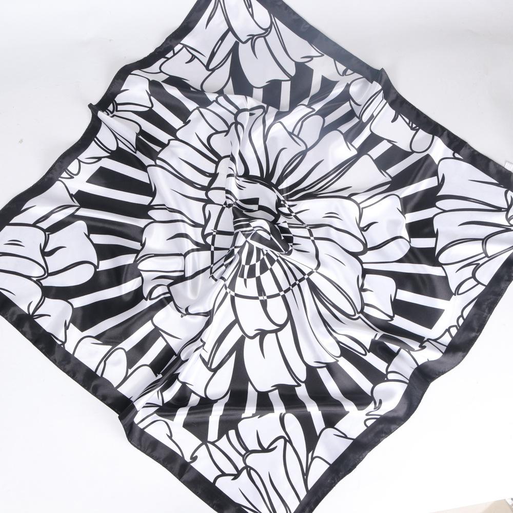 

Высококачественные роскошные шелковые шарфы, повязка на голову, шарфы, шейный шарф для женщин, шелковый шарф с цепочкой, женская декоративная шаль 90*90cm