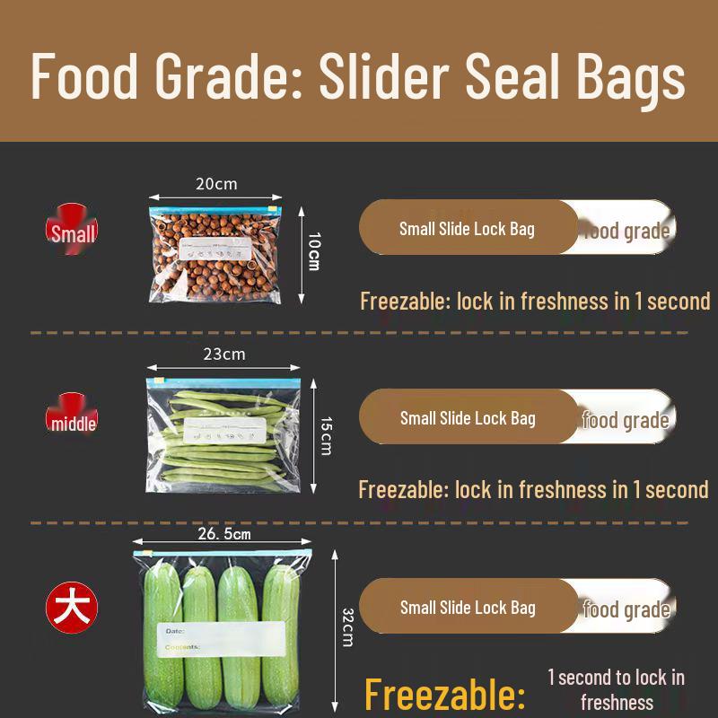 Thickened Self-Sealing Waterproof Storage Bag for Refrigerator and Freezer
