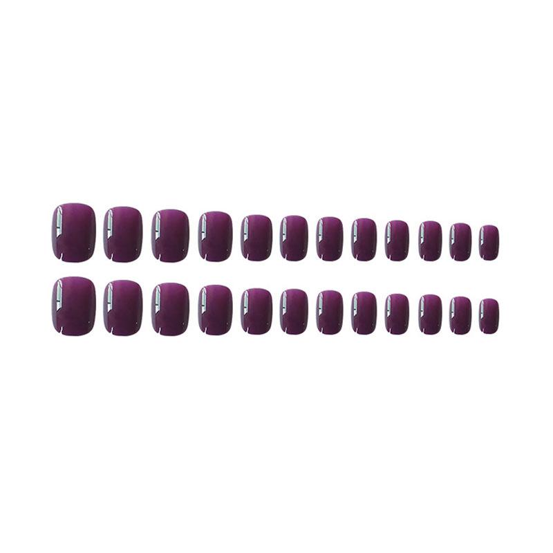24Pcs/Set False Nails Fashion Nail Art Waterproof Press On Fingersnails Gift Free 24Pcs Jelly Glue Nail Sticker