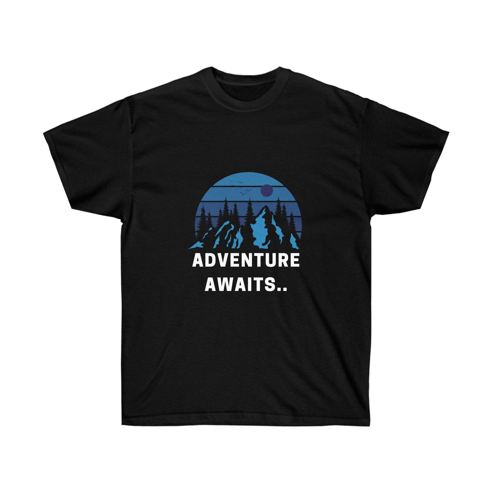 Adventure Awaits - Travel Unisex Cotton Tee M