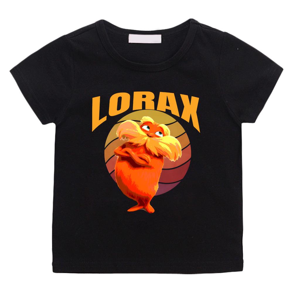 The Lorax T-shirts Sommar Kawaii Tecknad Manga Bomull Kortärmad Pojkar/Flickor T-shirt Tonåringar Rund Hals Tecknad Tryck Streetwear