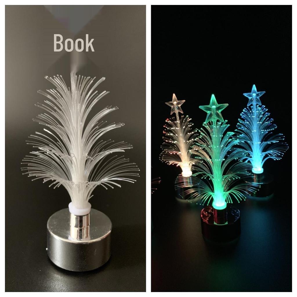 USB LED Fiber Optic Christmas Tree: Seven-Color Indoor Mini Decoration