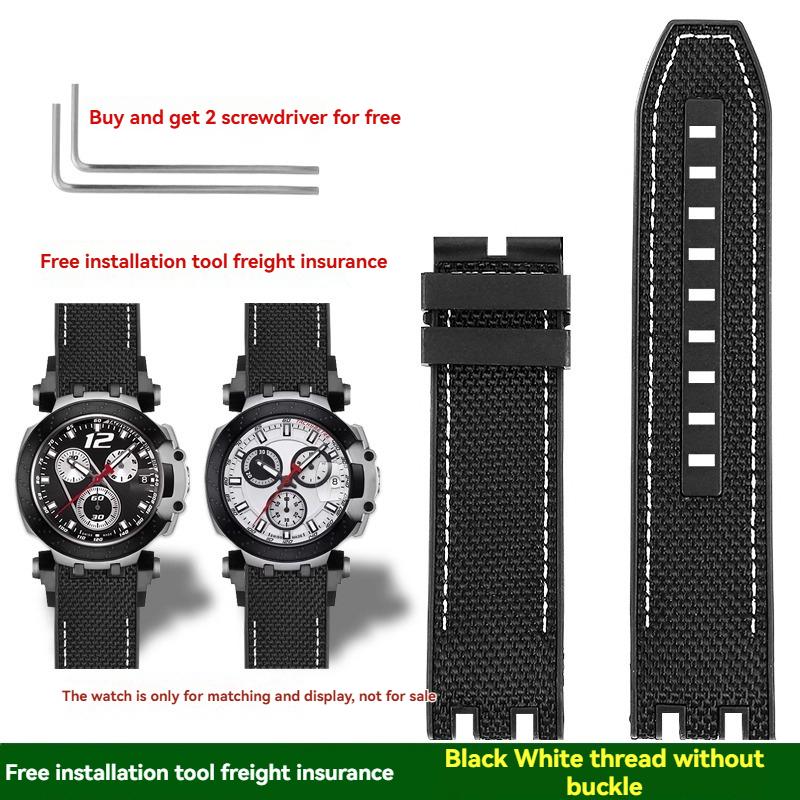 Για Tissot MotoGP Racing Σειρά T115 Σειρά T115.417/427 Υψηλής Ποιότητας Νάιλον Λαστιχένιο Λουράκι Αθλητικά Ανδρικά Αξεσουάρ