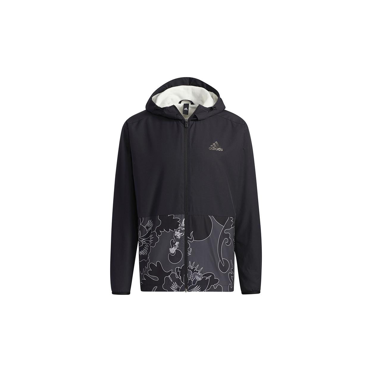 

New Adidas Aop Block Jacket Men s Black GT6484 L