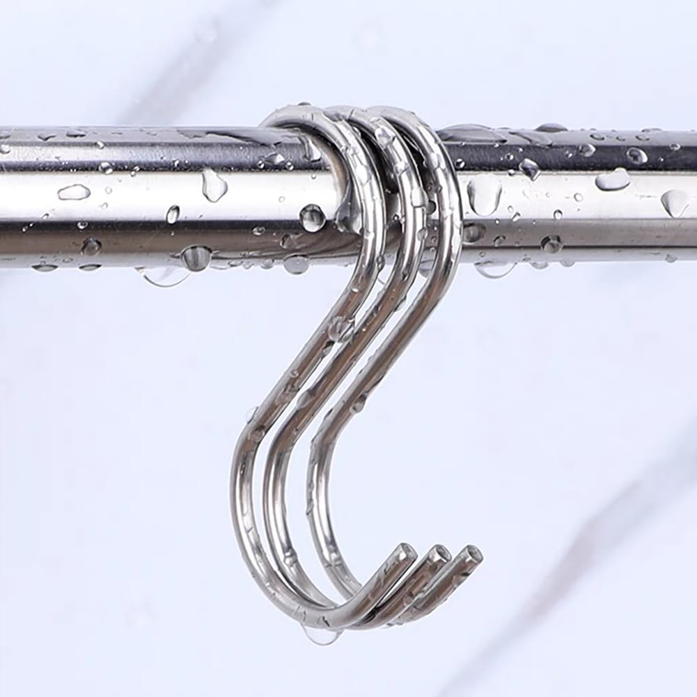20Pcs S Hooks for Hanging,3.5 inch S Shaped Hooks for Kitchenware Pots Work Shop Utensils Clothes Bags Bathroom Towels Garden Plants