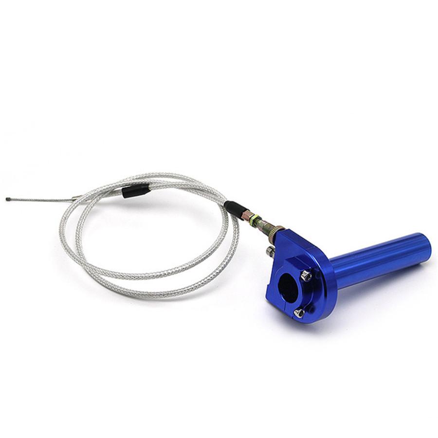 CNC Throttle Turn Grip Quick Twister+Cable For Motorcycle Scooter 22mm Handlebar