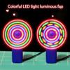 Mini Fan Luminous Toy Colorful Lights Handheld Electric Cooling Fan Led Light