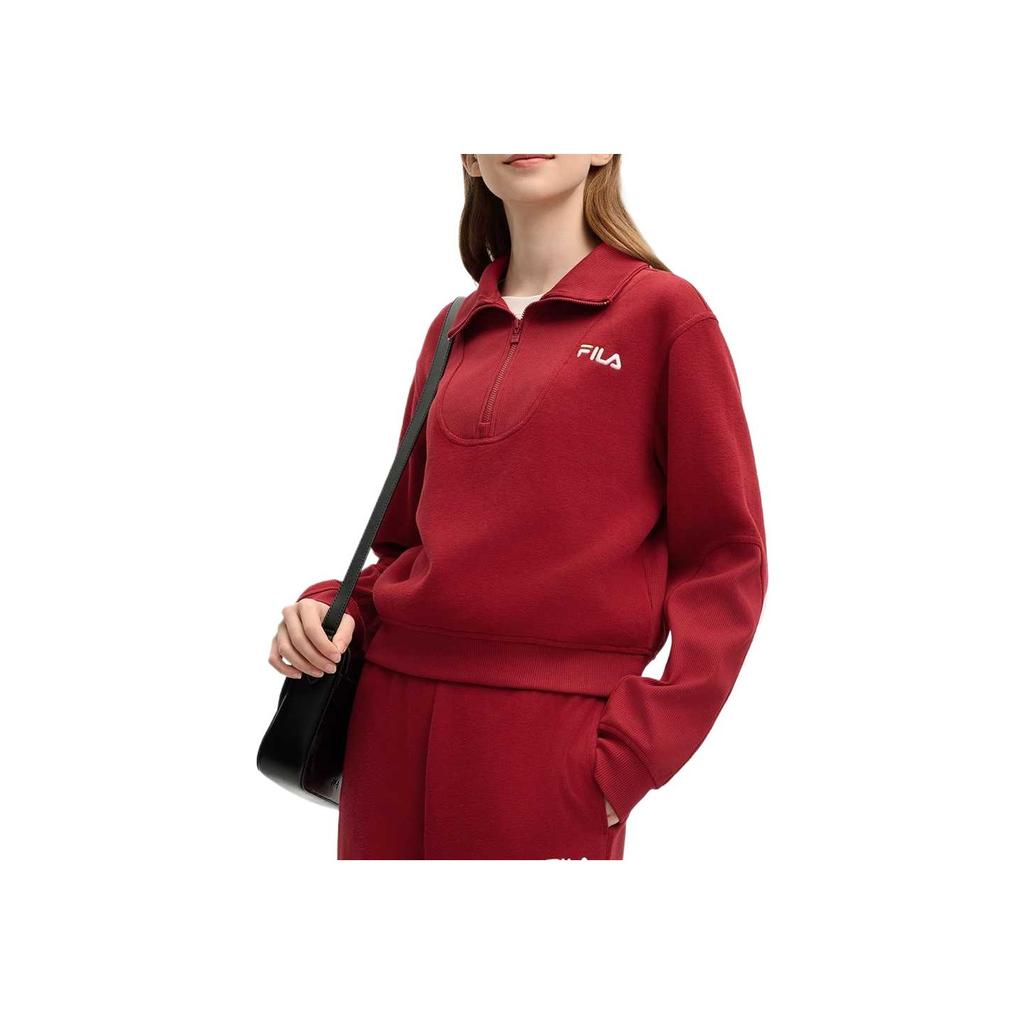 New FILA ORIGINALE Sweatshirt Women's Rhythm Red F11W519217F-PK