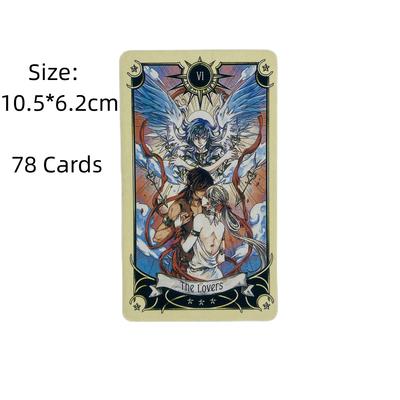 Cartas del Tarot Manga Místico Fiesta Baraja de Tarot Suministros Inglés