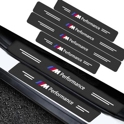 4 Adet Karbon Fiber Araba Kapı Eşiği Koruma Etiketi Çizilmeye Karşı Yenileme Etiketi M E34 E36 E60 E90 E46 E39 E70 F10 F20 F30 X5 X6 X1 M3 M5 M6 E71 için