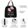 Funny Pigs For Pig Lovers Insulated Lunch Bag for Women Office Cooler Thermal Food Box Tote Portable Lunch Boxes Container