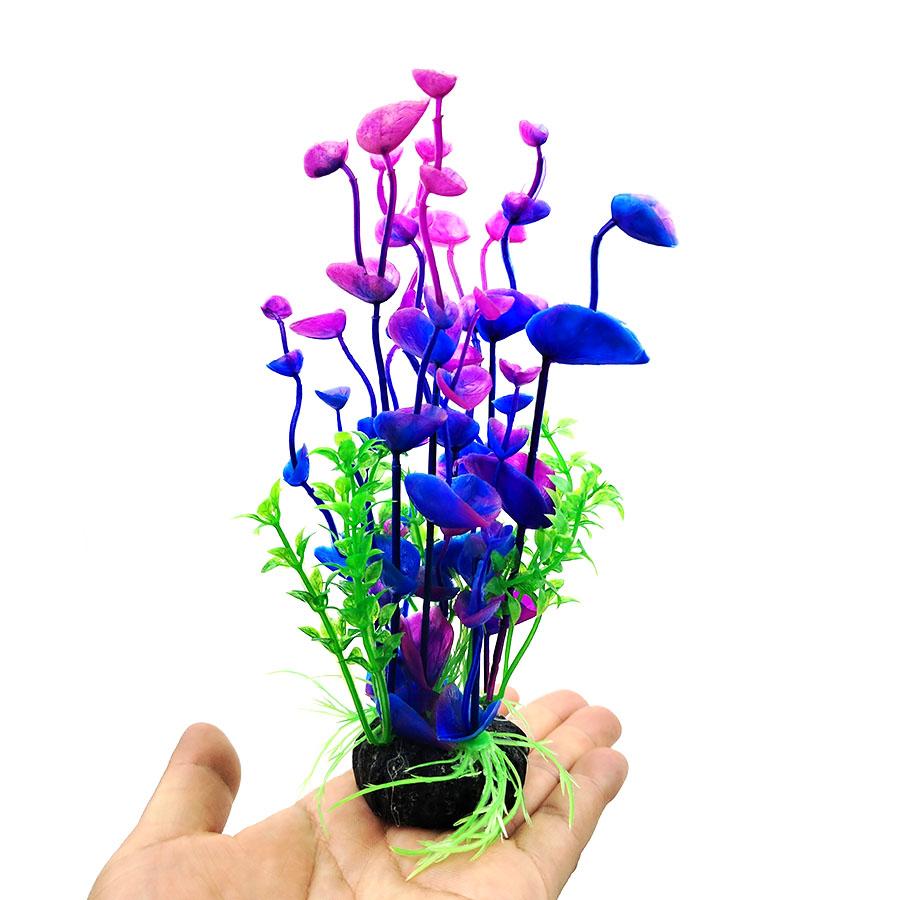 

Декор для аквариума Фиолетовые искусственные пластиковые подводные растения Аквариумные аксессуары Украшение для аквариума фиолетовый